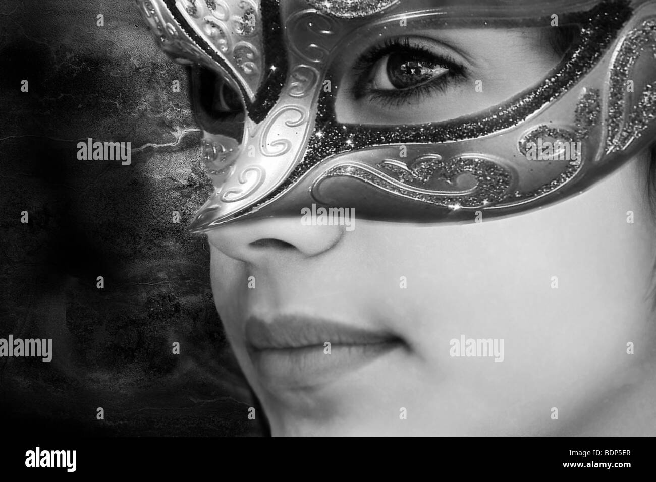 Black woman wearing mask Black and White Stock Photos & Images - Alamy