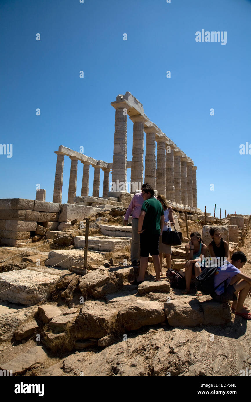 Temple of Poseidon Sounion Attica Greece Stock Photo - Alamy