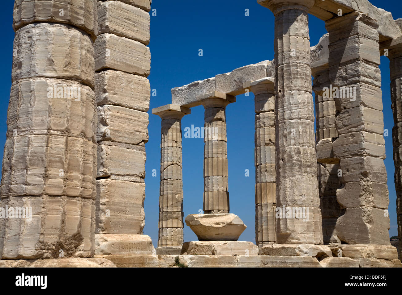 Temple of Poseidon Sounion Attica Greece Stock Photo - Alamy