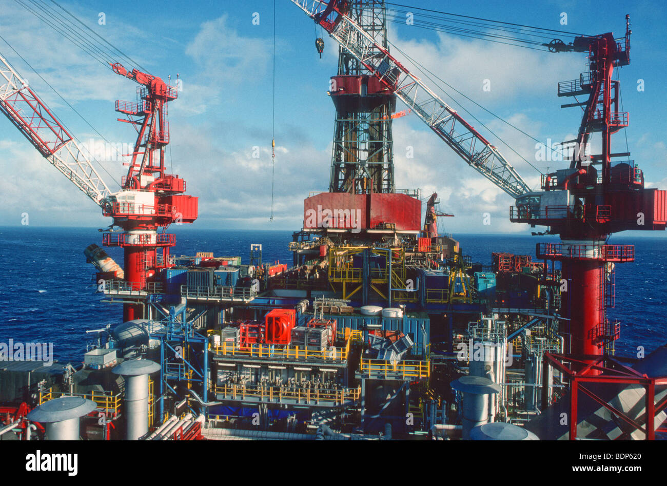 Offshore Oil Platform, North Sea Stock Photo - Alamy