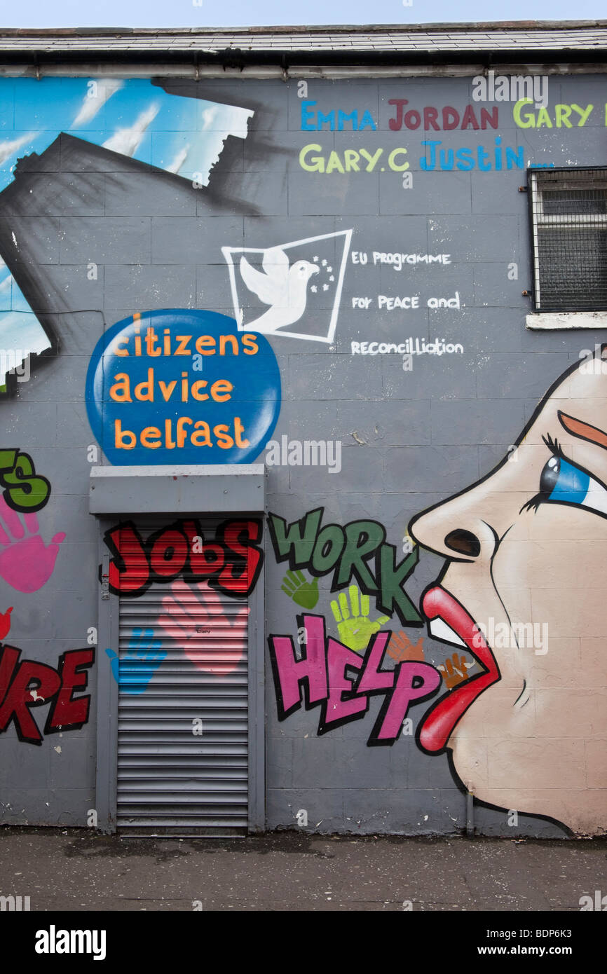 Protestant Loyalist Murals along the Shankill Road, Belfast, Northern