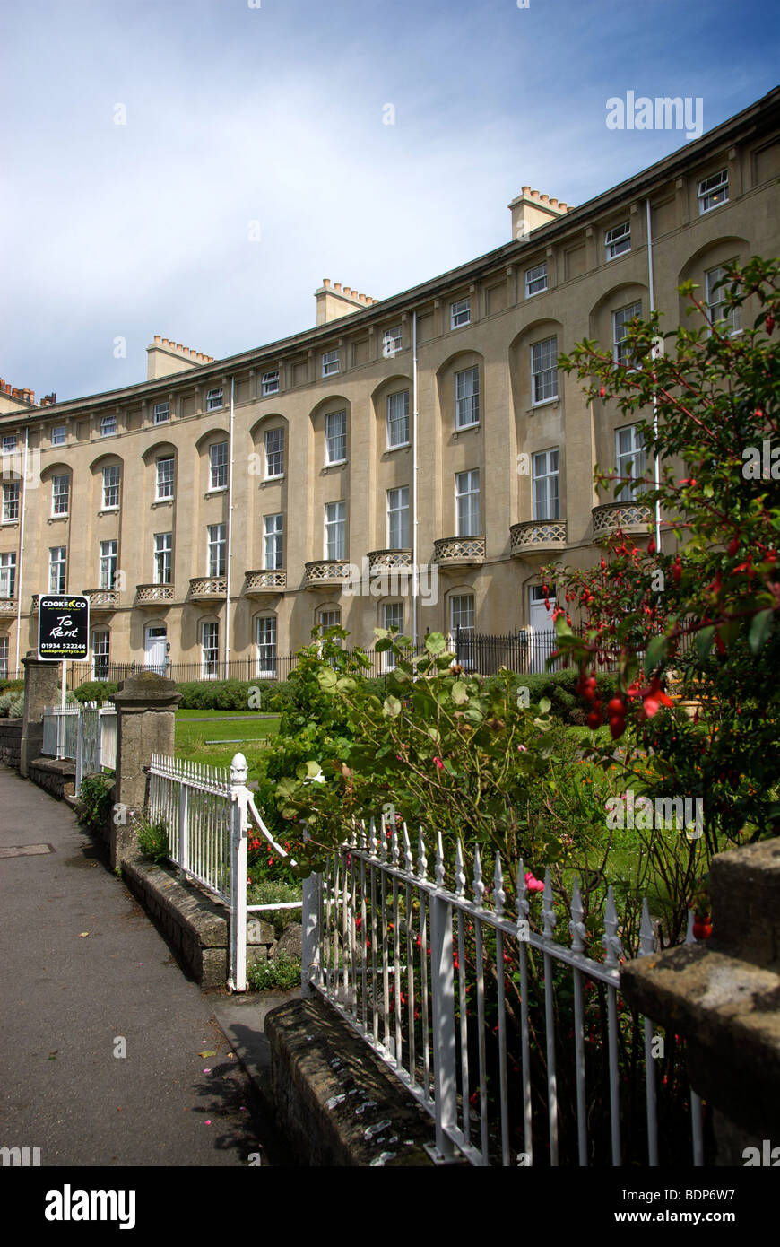 Royal Crescent WestonSuperMare North Somerset UK Stock Photo Alamy