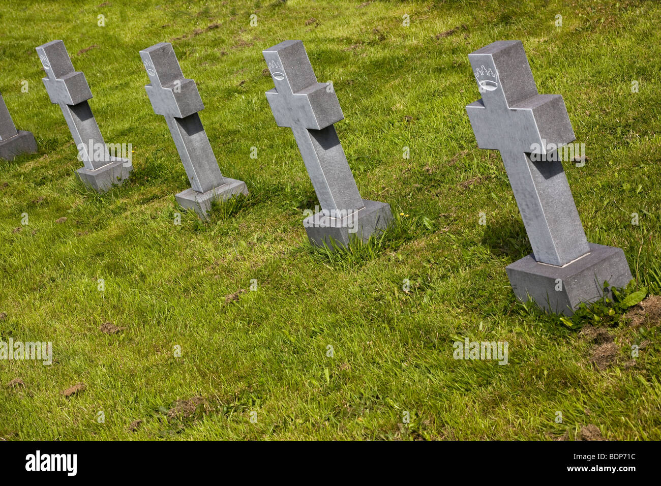 Unmarked graves, Milltown Cemetery, Belfast, Northern Ireland, UK Stock Photo