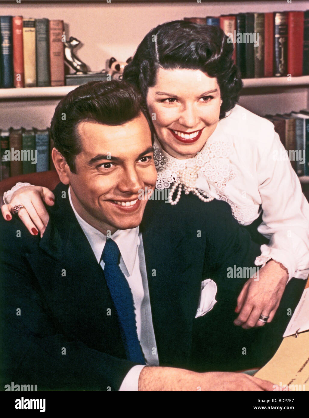 MARIO LANZA  Italian tenor and film actor with his wife  Betty about 1950 Stock Photo