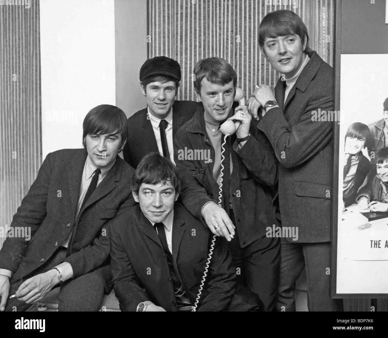 THE ANIMALS - UK pop group in February 1966 with Eric Burdon at bottom and Chas Chandler at right Stock Photo