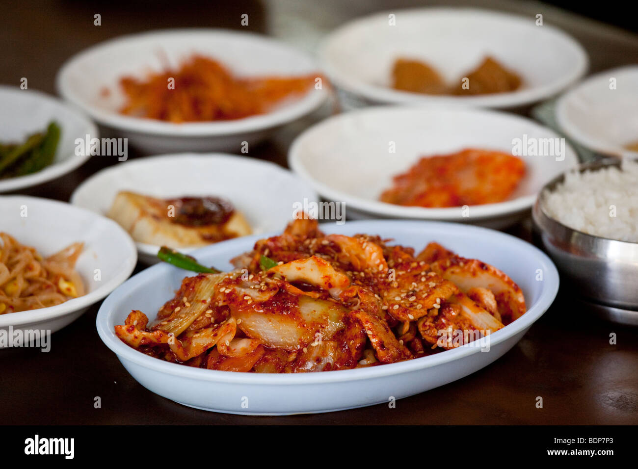 Jeyuk Bokum, Spicy Pork at a Korean Restaurant in Seoul, South Korea