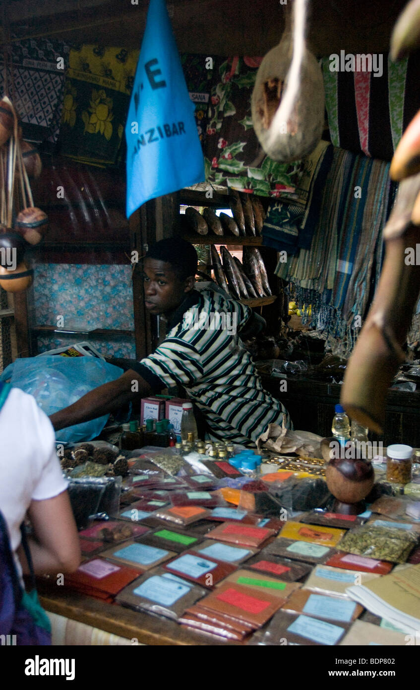 Old Market in Stone town Stock Photo Alamy