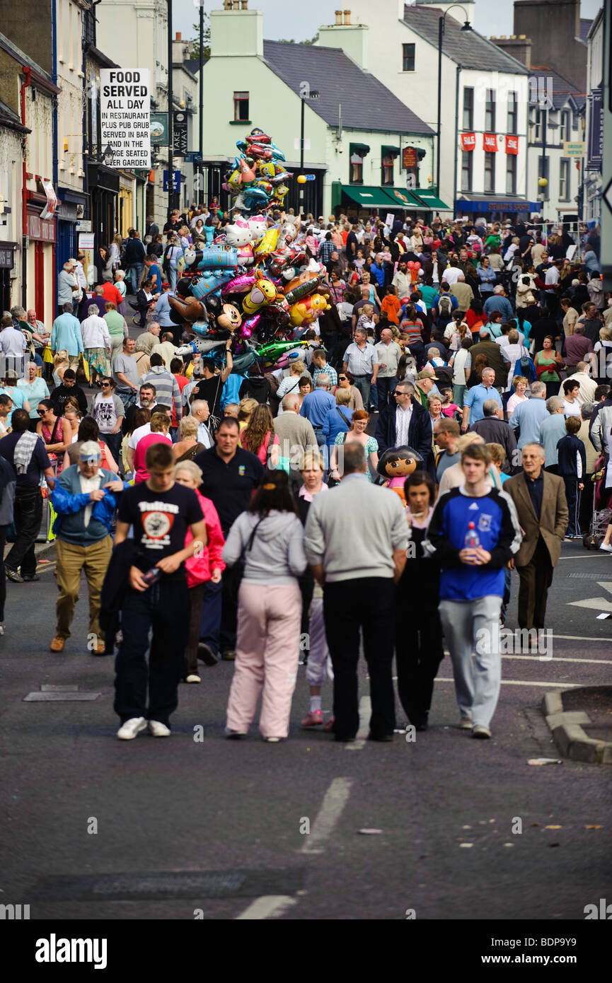 Crowds at the Ould/Aul Lammas Fair, Ballycastle Stock Photo Alamy