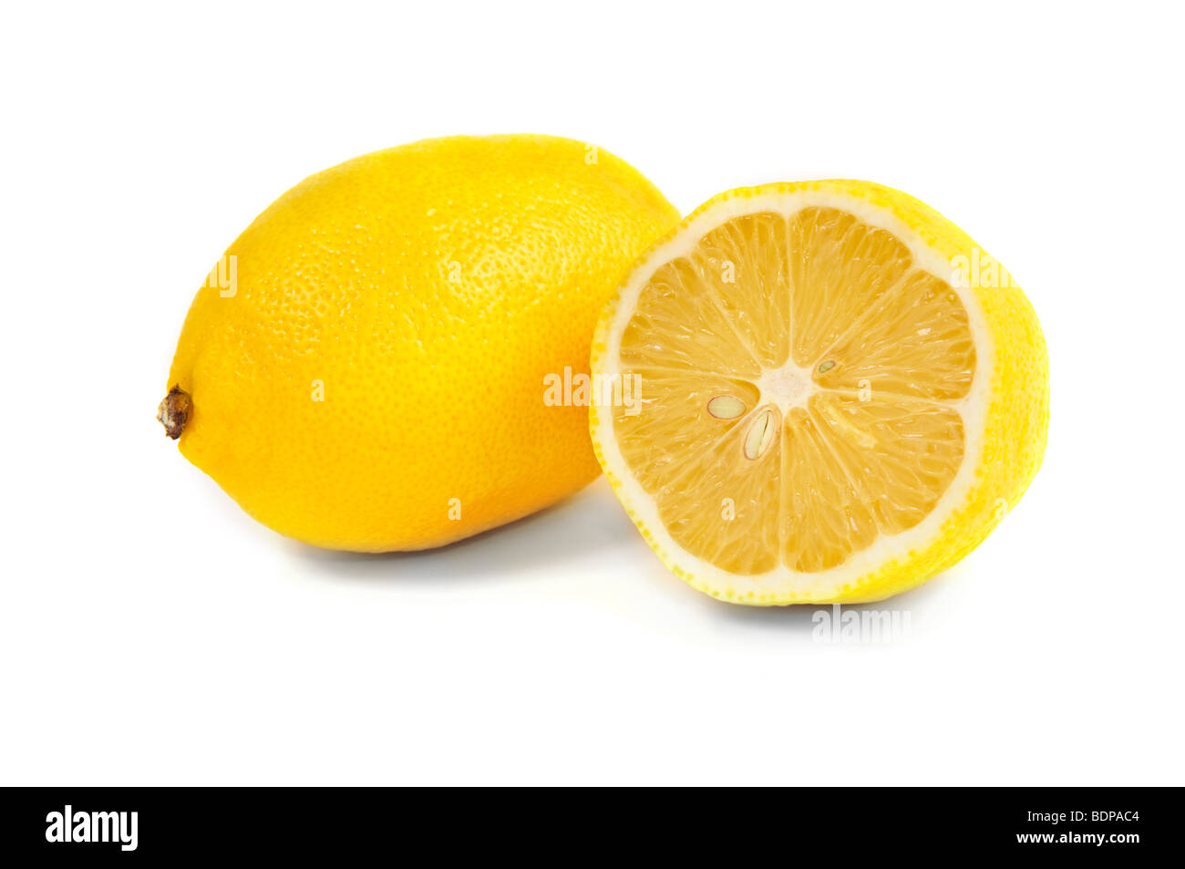 lemons on the white background Stock Photo