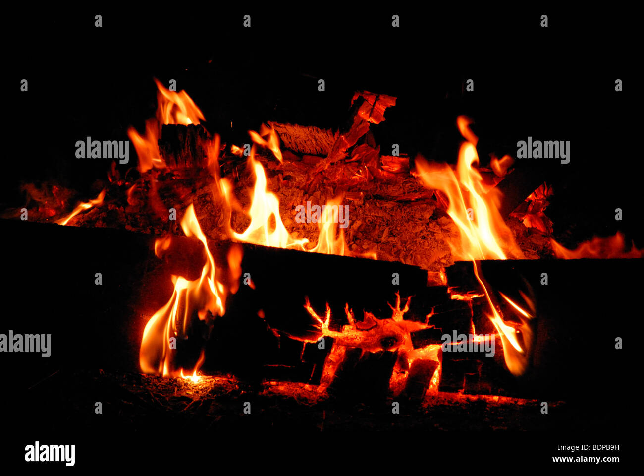 Close-up of bonfire Stock Photo