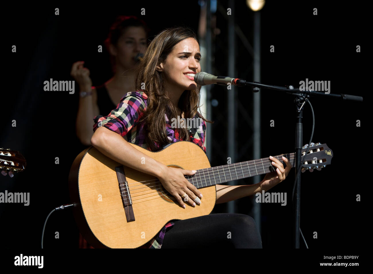 Swiss singer-songwriter Lea Lu performing live at Rock The Docks Open Air in Zug, Switzerland, Europe Stock Photo