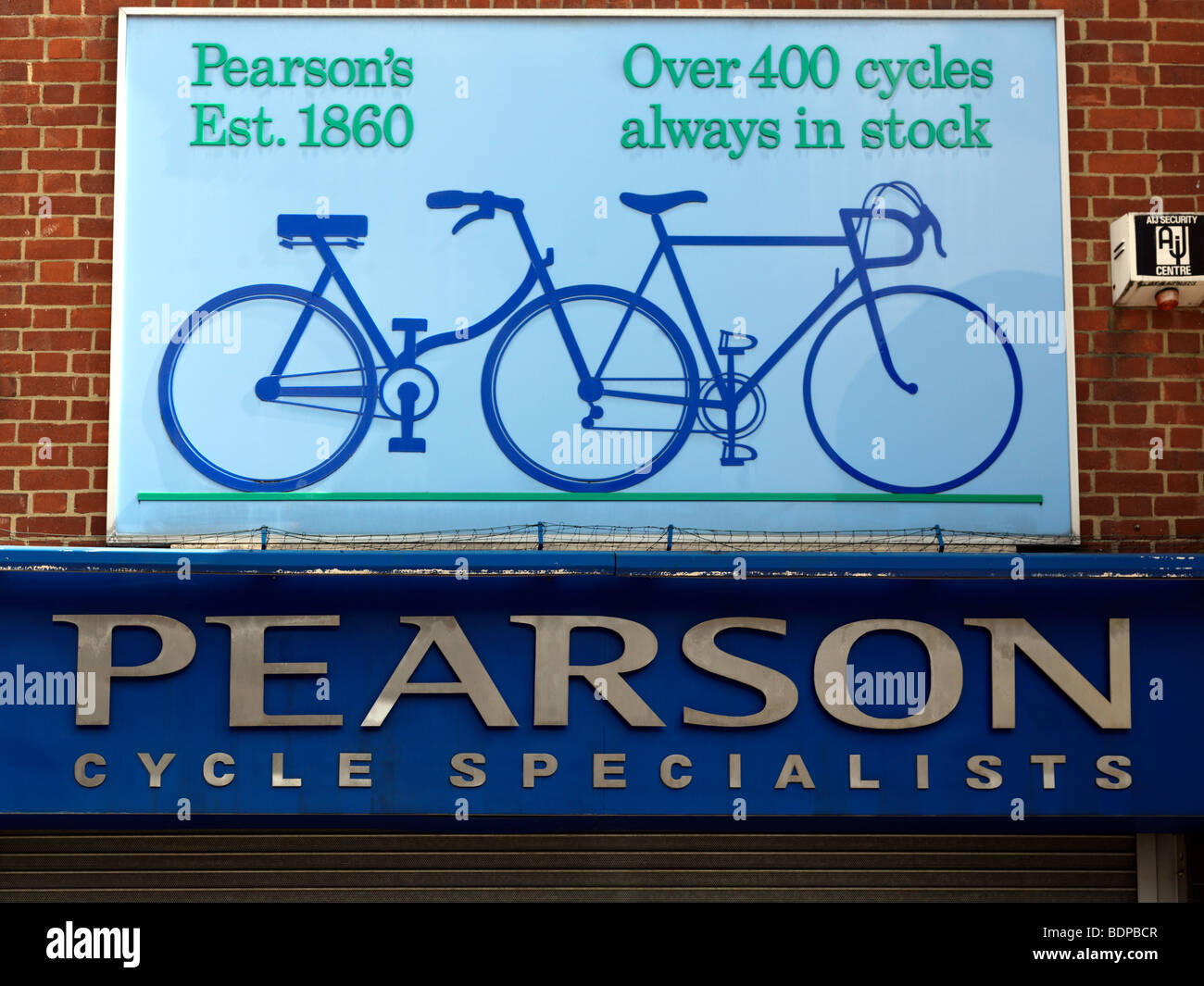 Sign Outside Cycle Shop Sutton Surrey Stock Photo Alamy