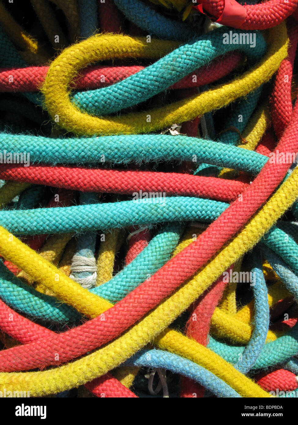 Tangled Marine Ropes Tangled ropes on boat in hi-res stock photography and images - Alamy