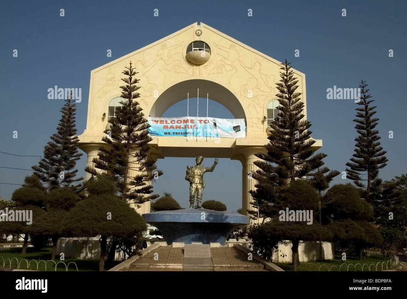 Arch 22 monument built to commemorate coup of 22 July 1994  Banjul Gambia West Africa Stock Photo