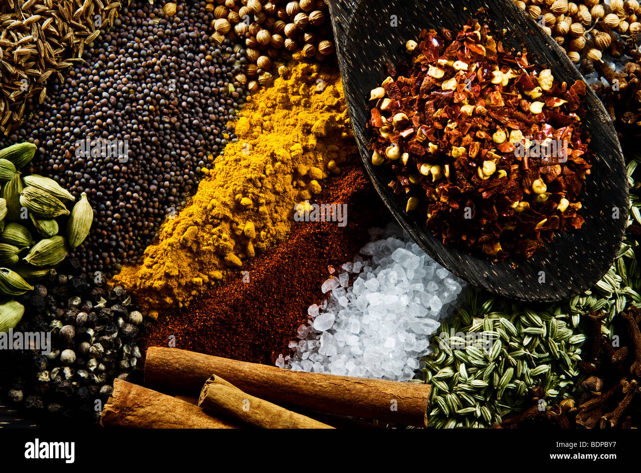 Turmeric chilli coriander fennel hires stock photography and images