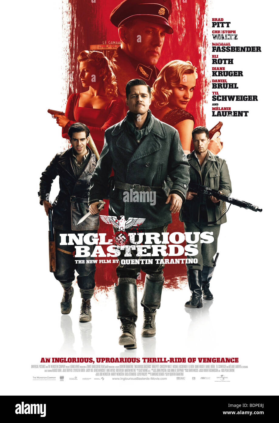 Inglourious basterds Year : 2009 Director : Quentin Tarantino Movie poster (USA) Stock Photo