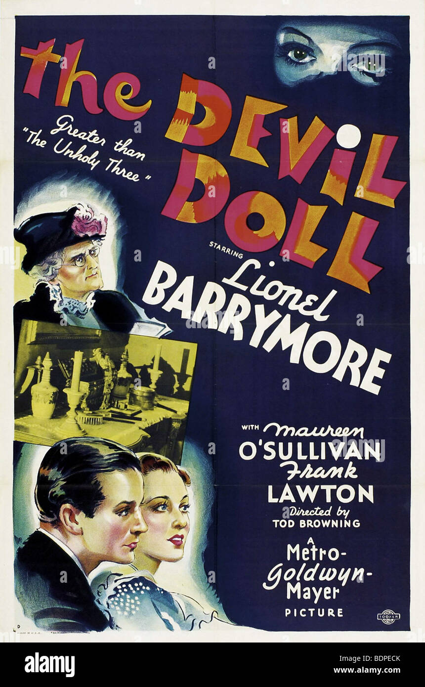 The Devil-Doll  Year : 1936 Director : Tod Browning Movie poster (USA) Stock Photo