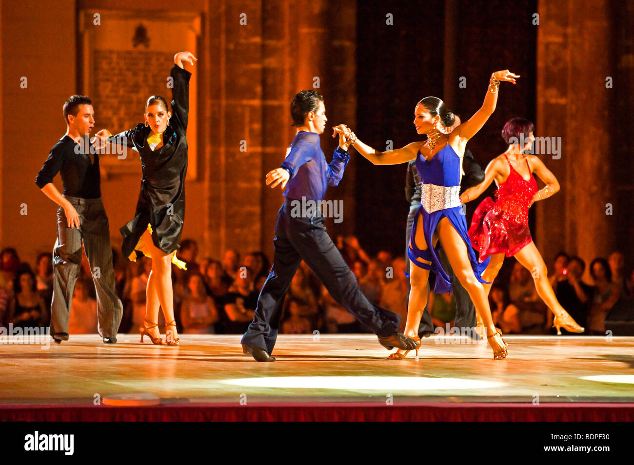 A Spanish dance competition Stock Photo