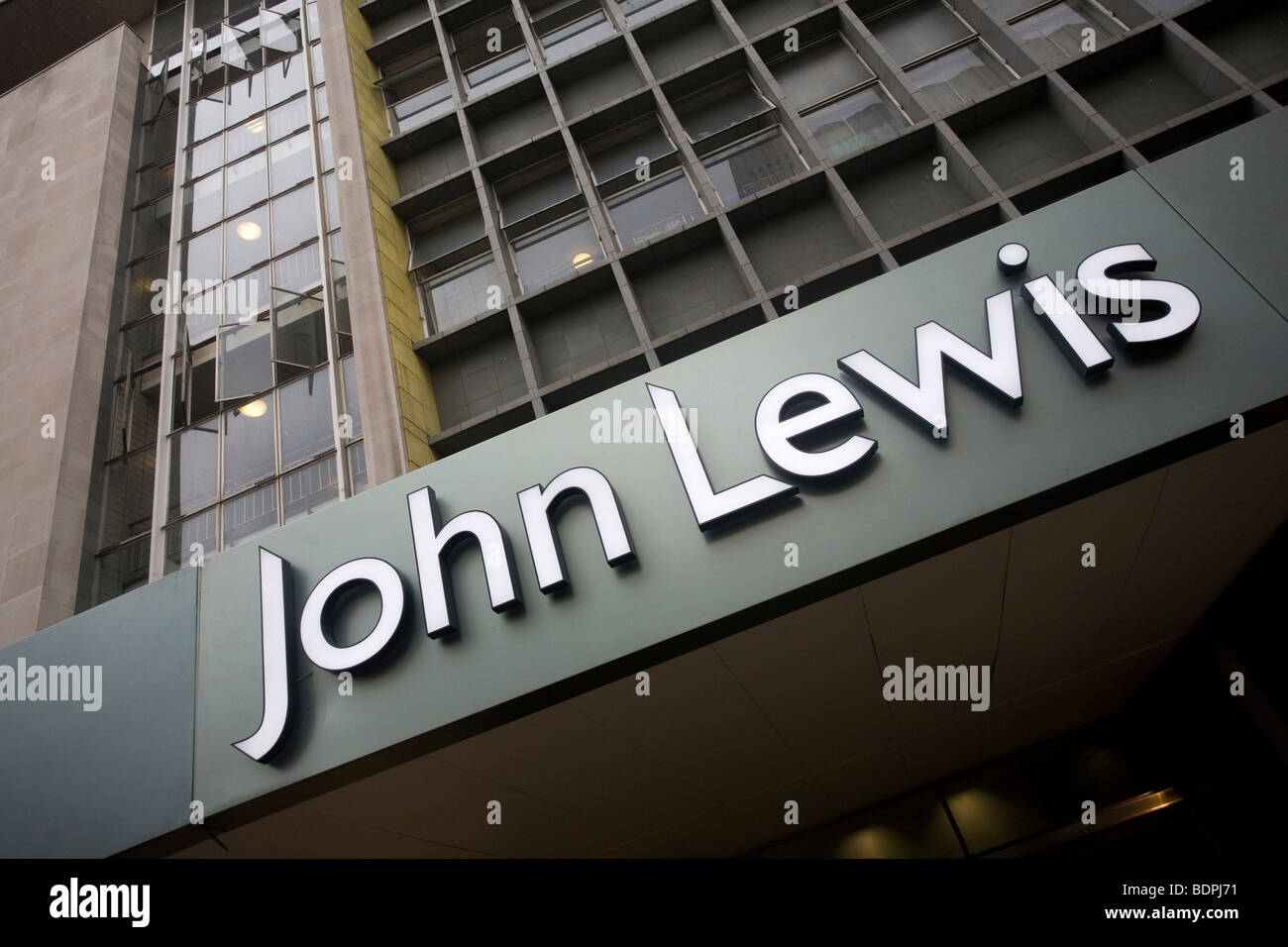 John Lewis shop sign Stock Photo Alamy
