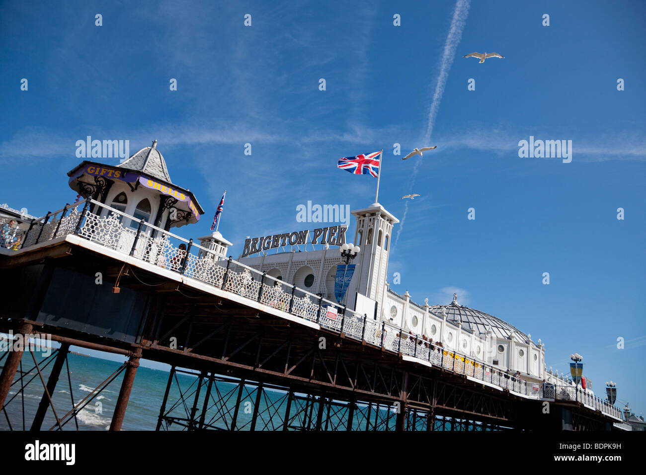 Brighton, Palace Pier. UK Stock Photo