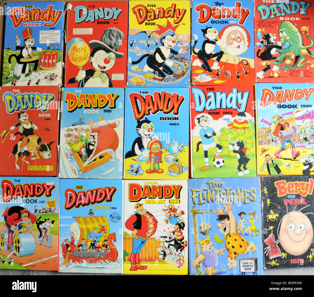 Dandy comic annuals. Stock Photo