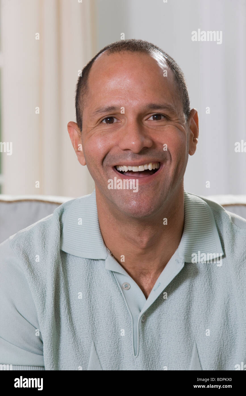 Portrait of a Hispanic man smiling Stock Photo