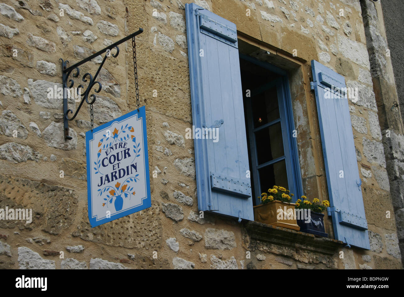 Attractive shop in Monpazier, France Stock Photo