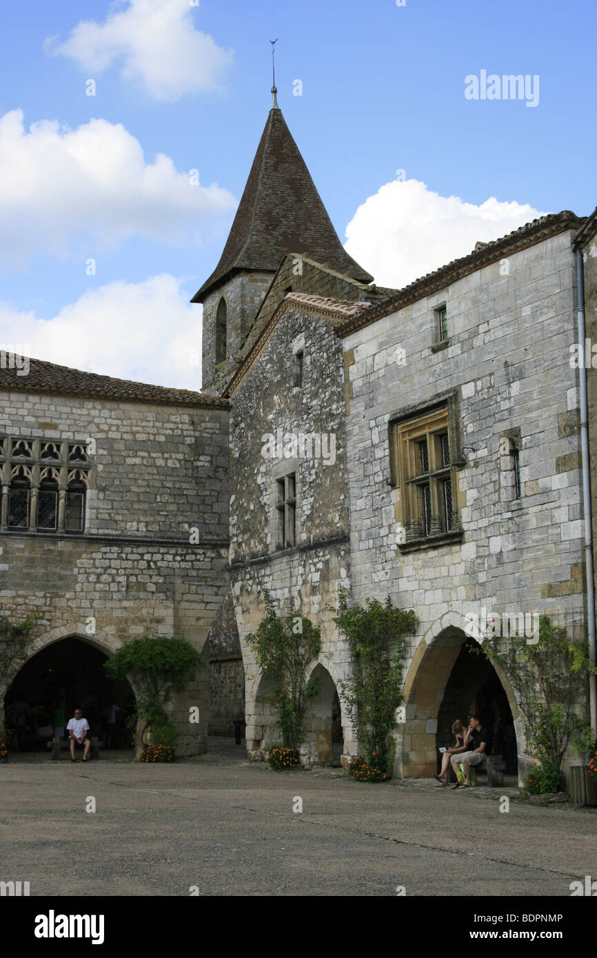 bastide of Monpazier, Dordogne, France Stock Photo
