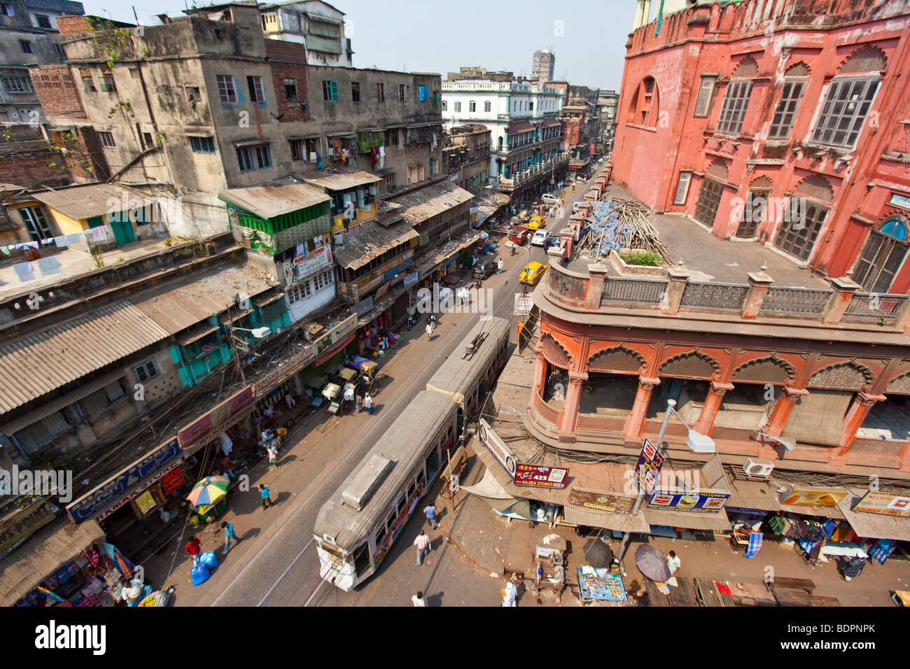Nakhoda Mosque and Muslim Neighborhood in Calcutta India Stock Photo