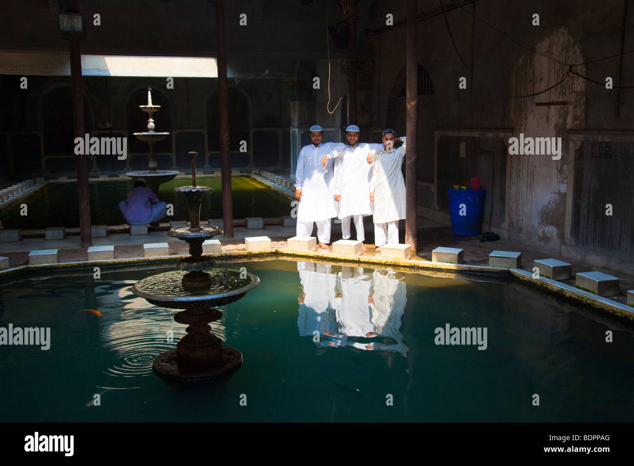 Ablution Pool in the Nakhoda Mosque in Calcutta India Stock Photo