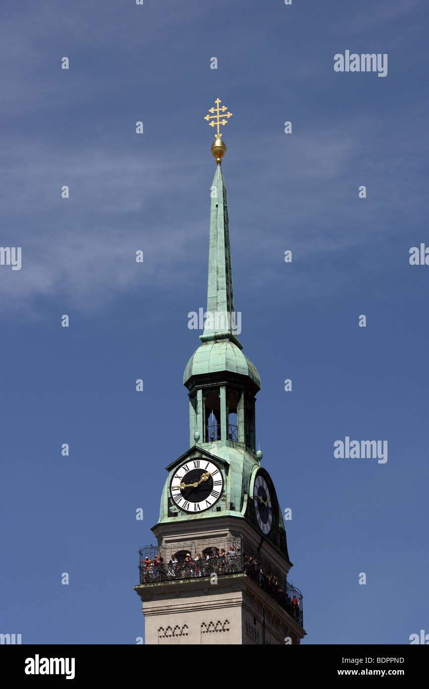 The Tower of St Peter's Church, Munich, Germany Stock Photo