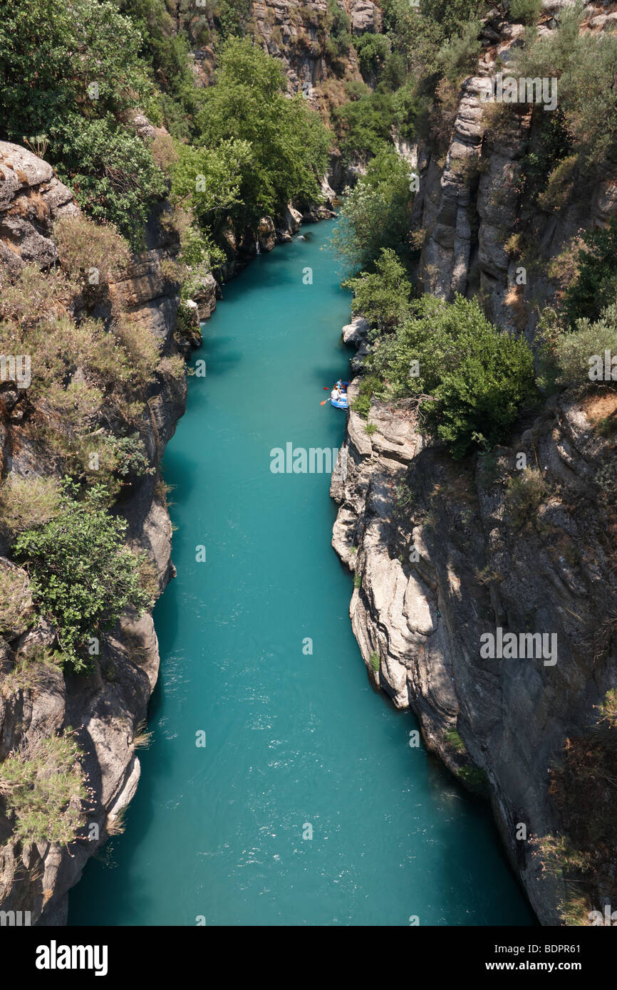 rafting in koprulu canyon, near Alanya and Side, turkey Stock Photo