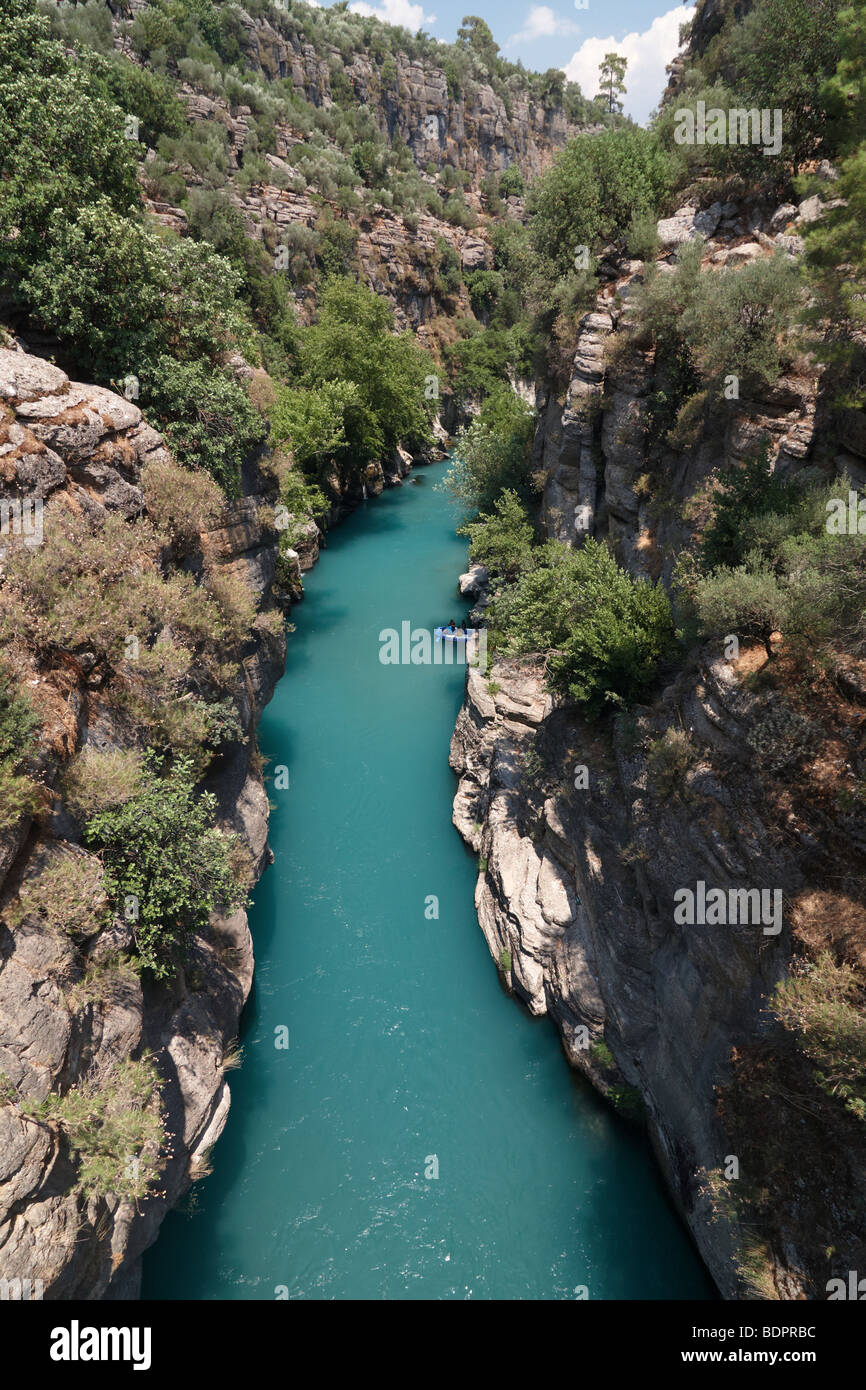 rafting in koprulu canyon, near Alanya and Side, turkey Stock Photo