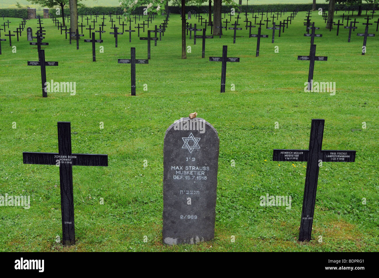 German war graves at Fricourt on the Somme Stock Photo