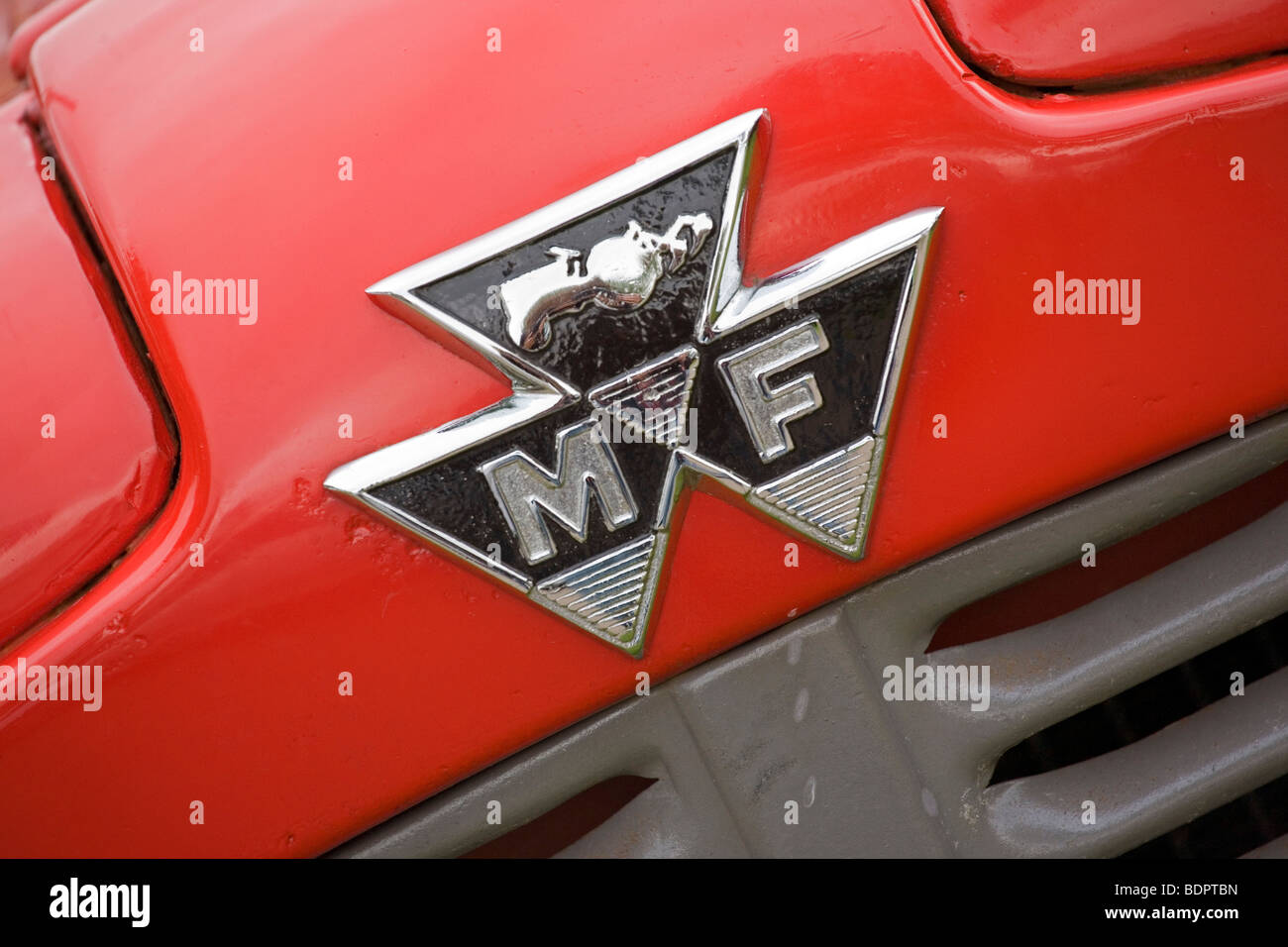 Massey Ferguson tractor badge Stock Photo