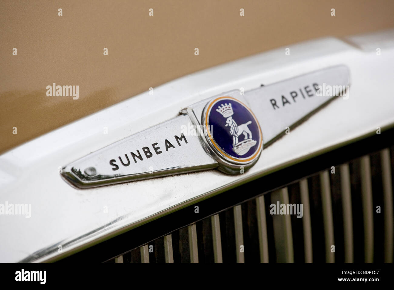 Sunbeam car badge Stock Photo