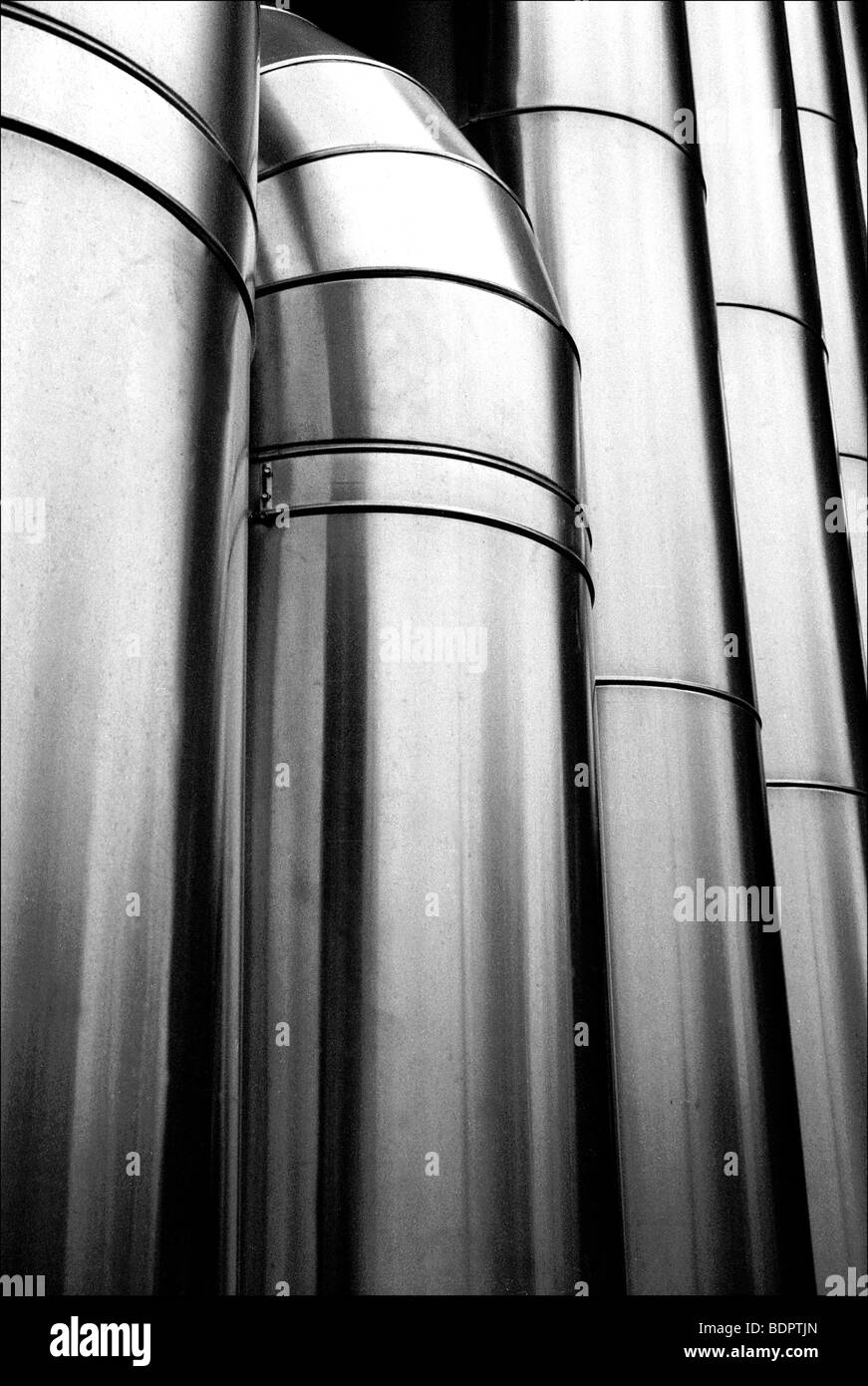 Aluminium pipes Stock Photo