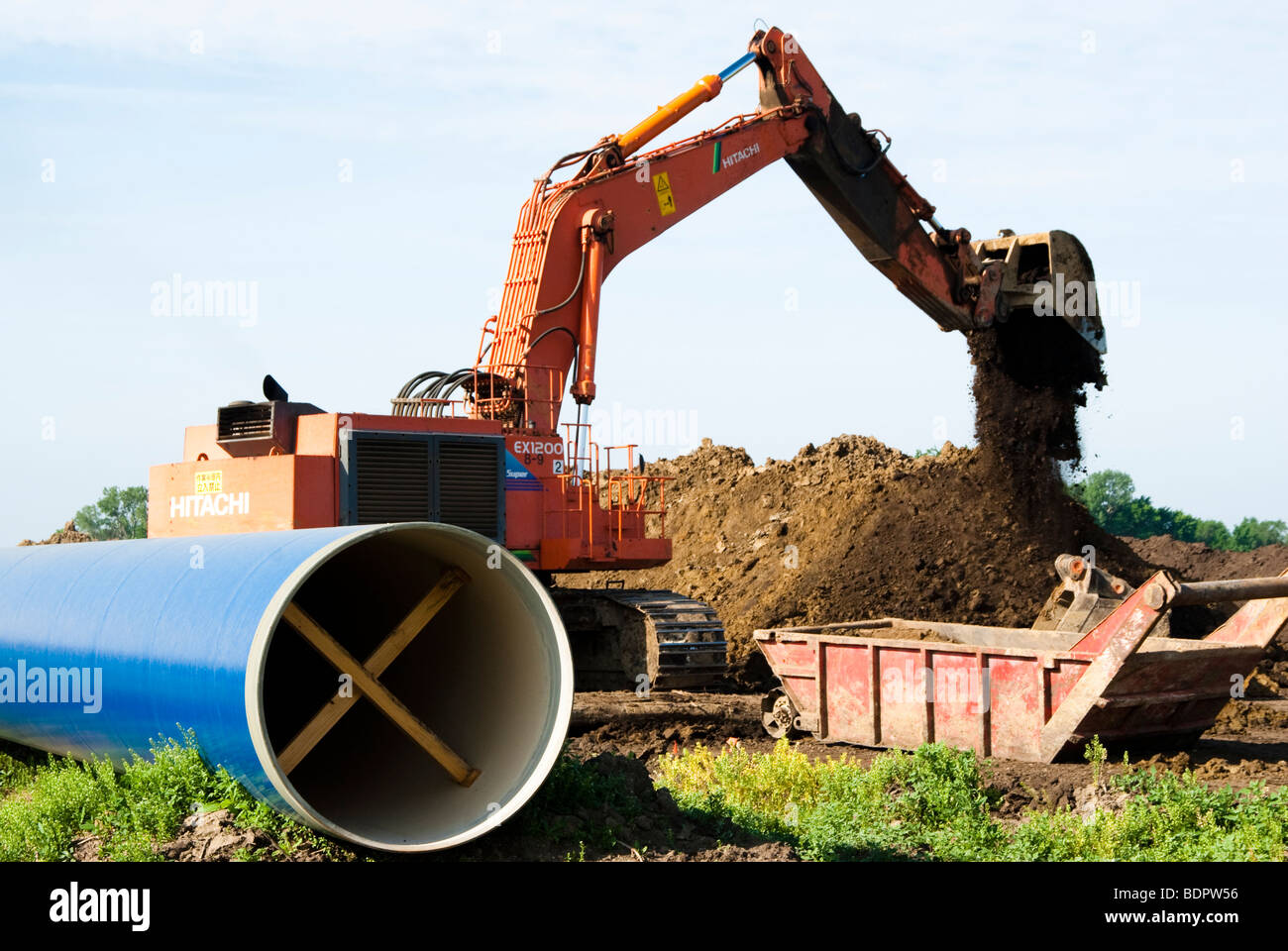 Water pipe being laid at the Louis & Clark Regional Water System