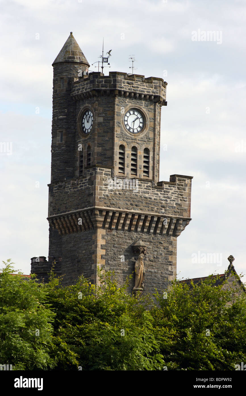 The clock tower of the now defunct former Benedictine Abbey in Fort ...