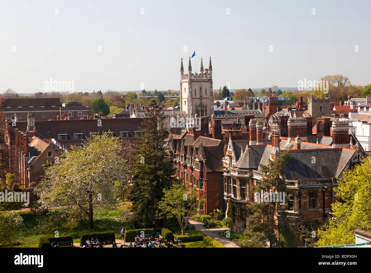 England, Cambridge University, Pembroke College, courtyard Stock Photo