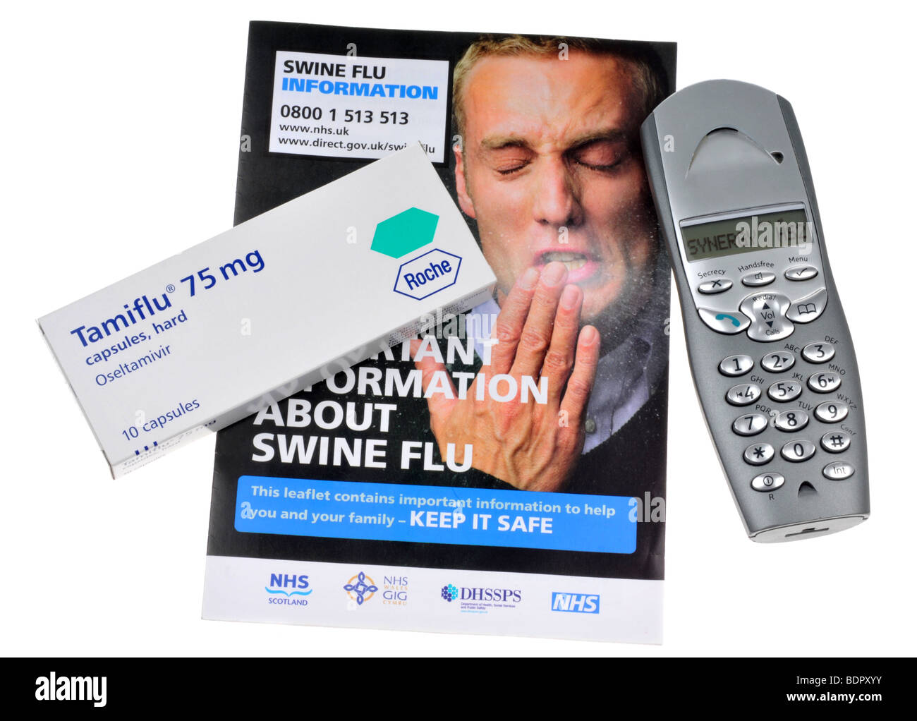 Tamiflu capsules for treatment of 'swine flu' Stock Photo