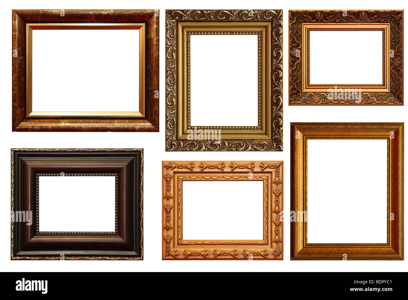 lots of frames isolated on white background Stock Photo