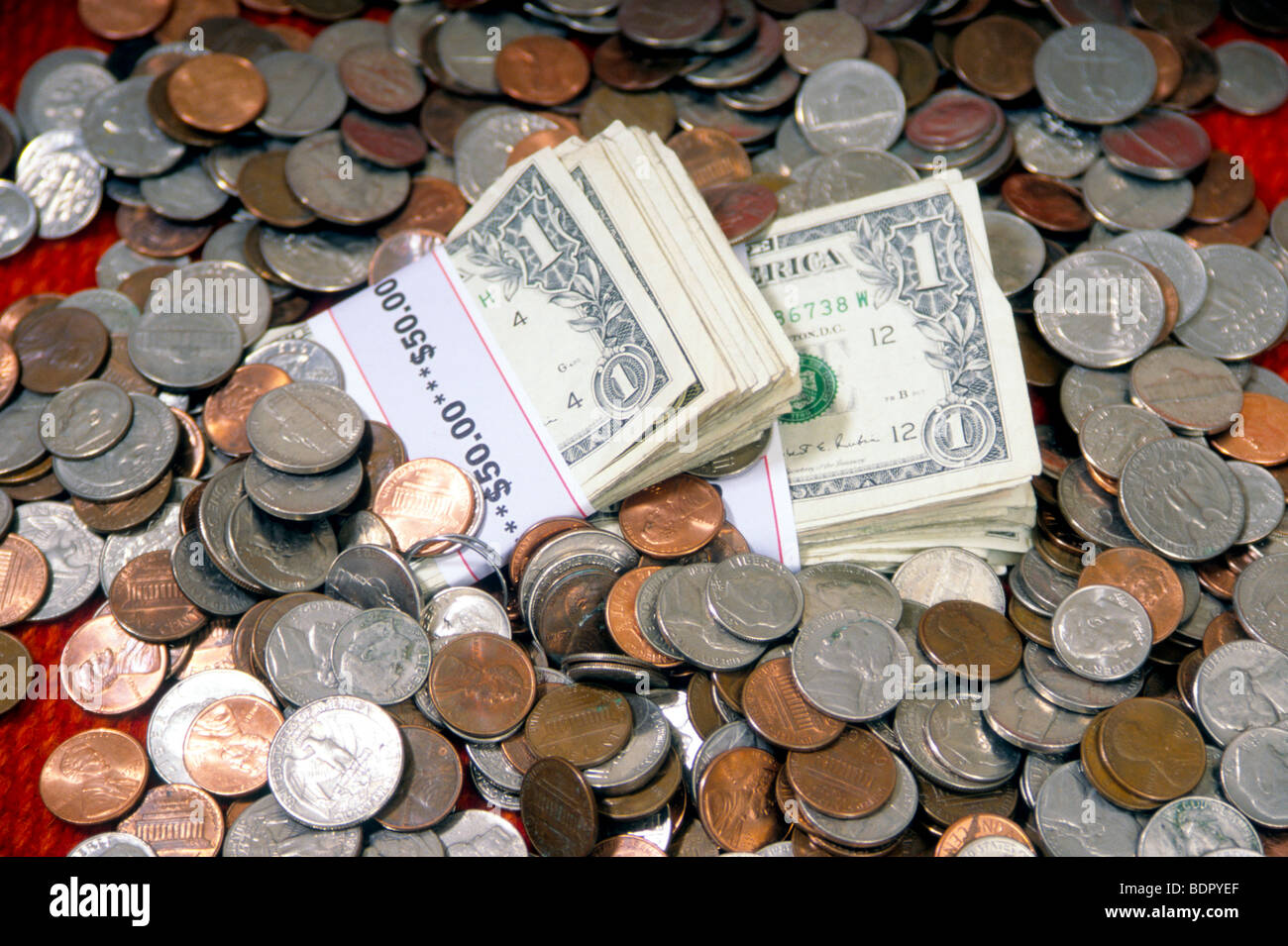 change savings spend save bank spend credit dollar Stock Photo - Alamy