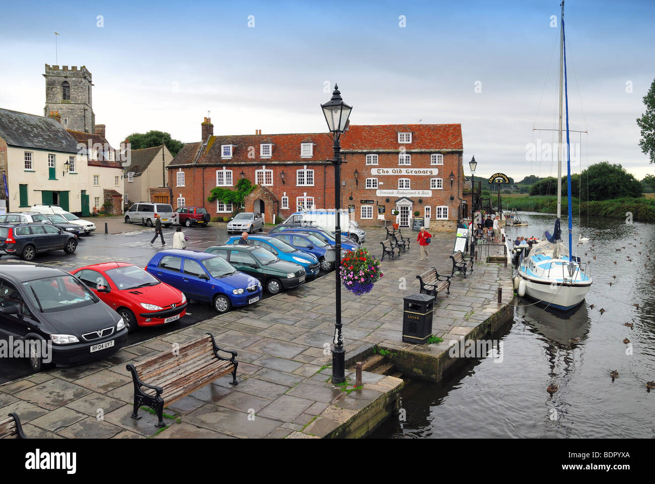 River Frome at Wareham quay Dorset Stock Photo