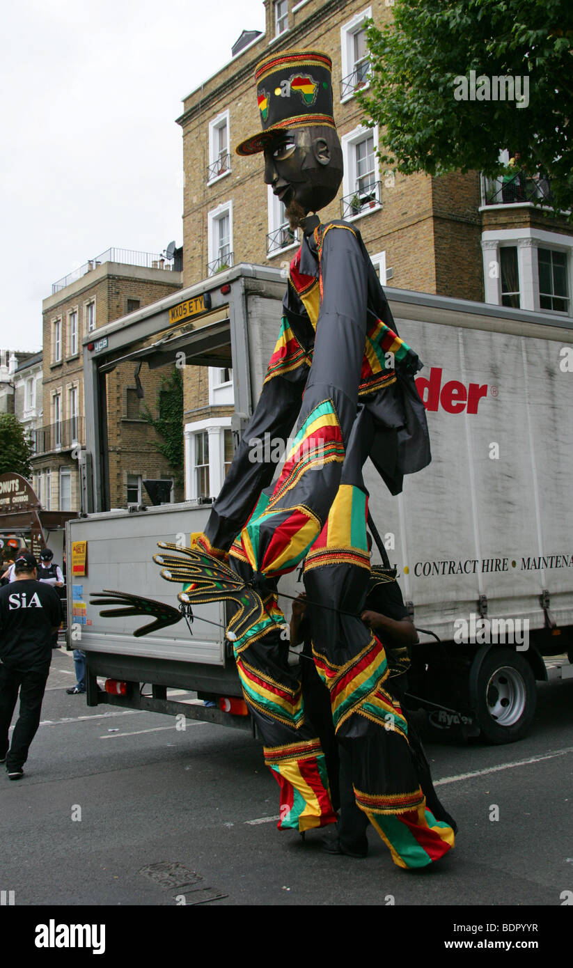 Carnival Figure in the Notting Hill Carnival Parade 2009 Stock Photo