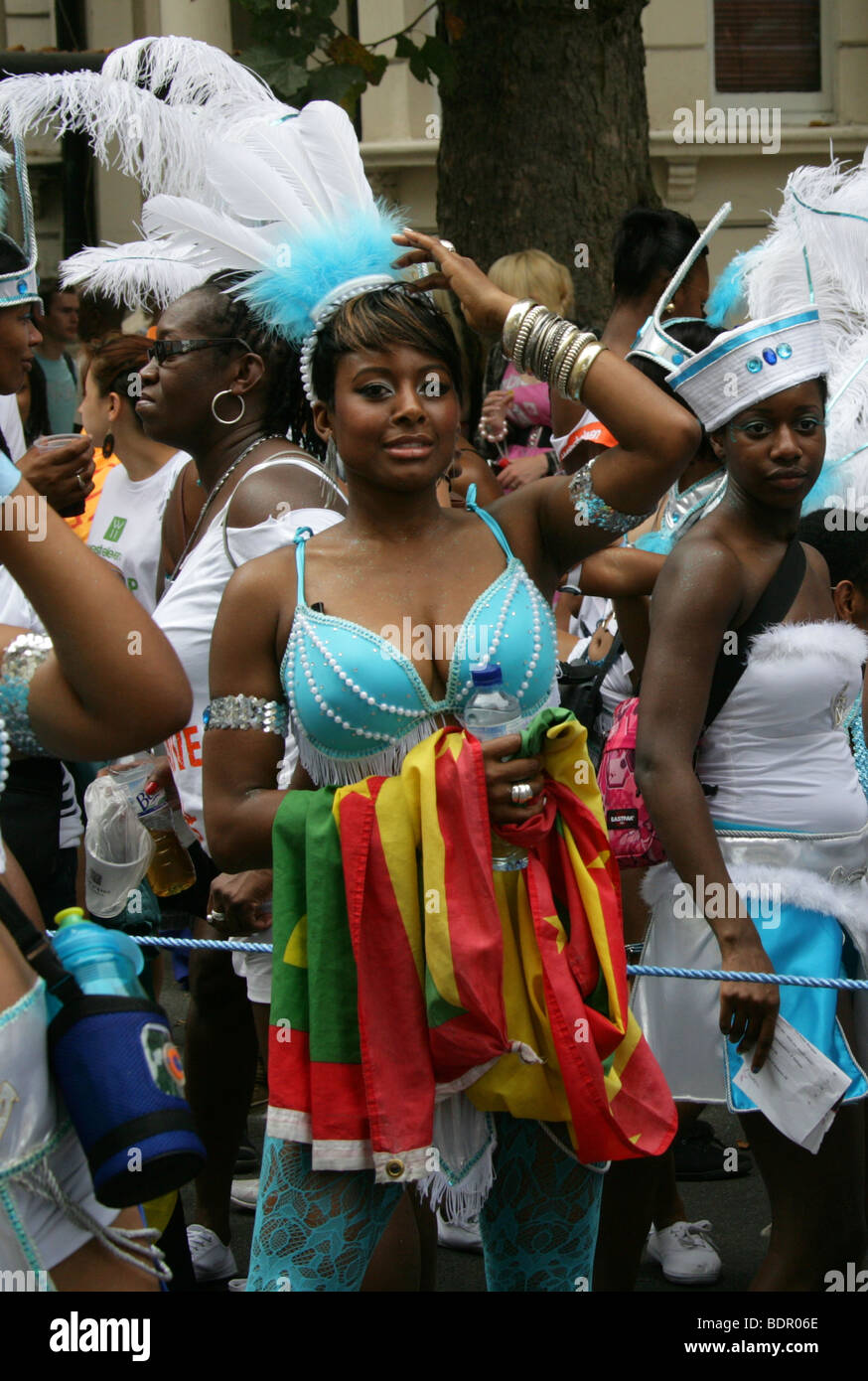 Caribbean Girl at the Notting Hill Carnival 2009 Stock Photo