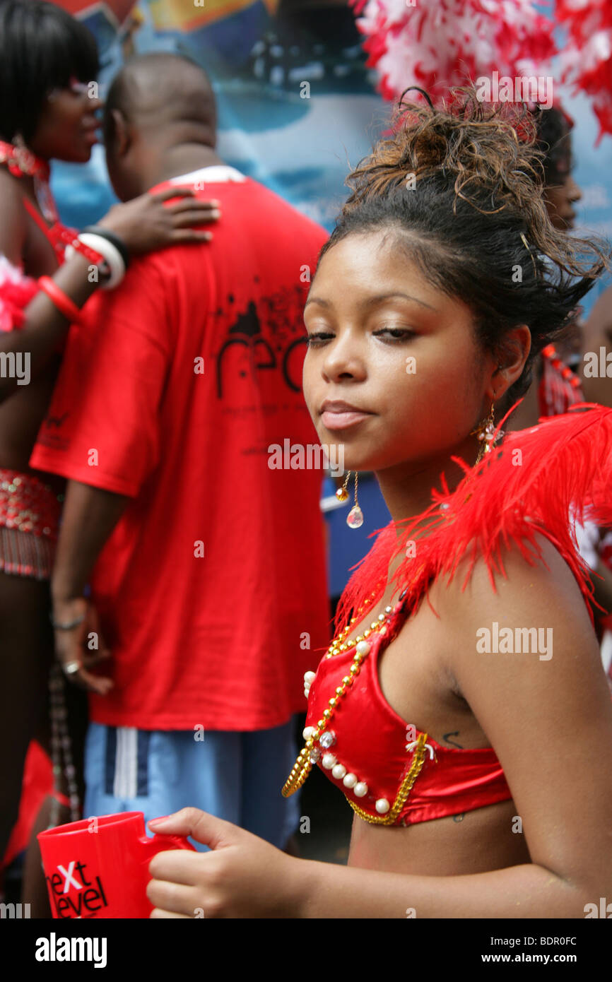 Caribbean Girl at the Notting Hill Carnival 2009 Stock Photo