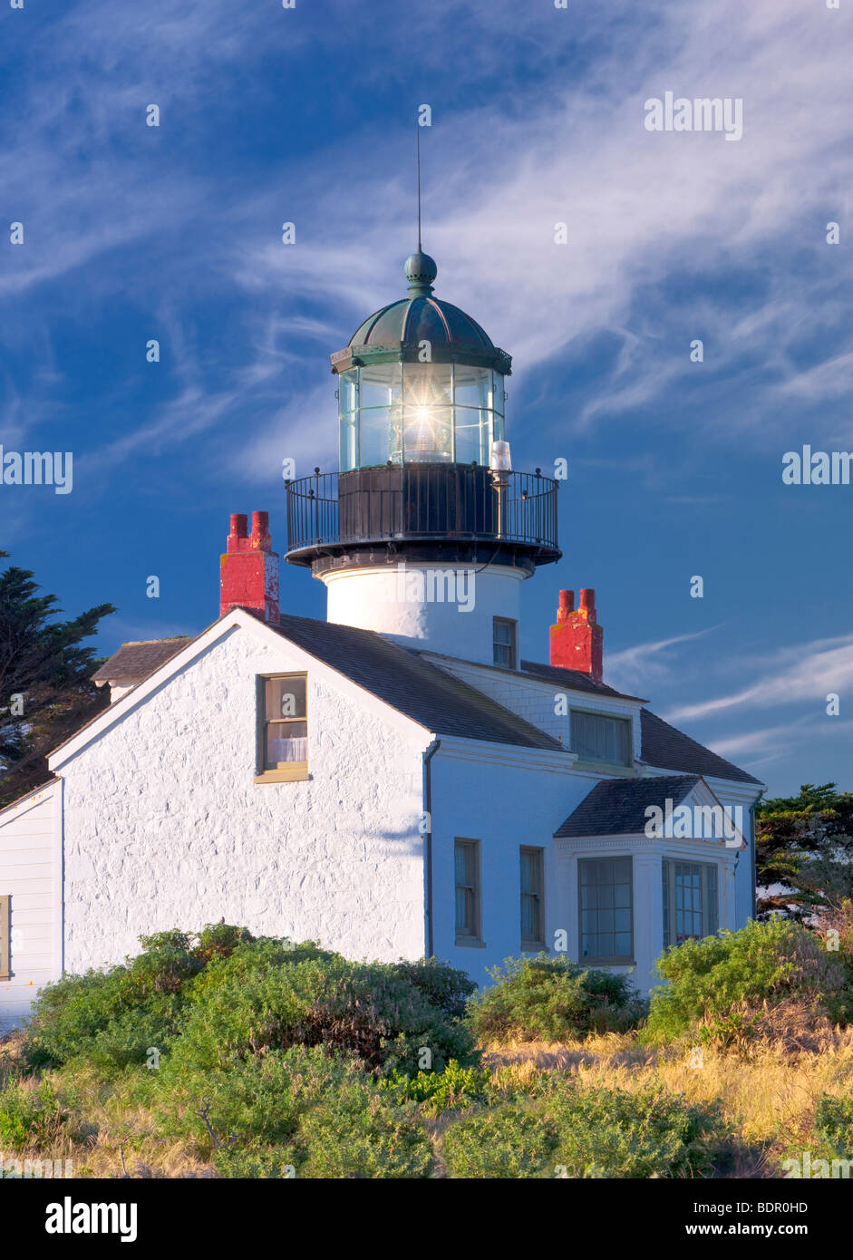 Point Pinos Lighthouse. Pacific Grove, California Stock Photo
