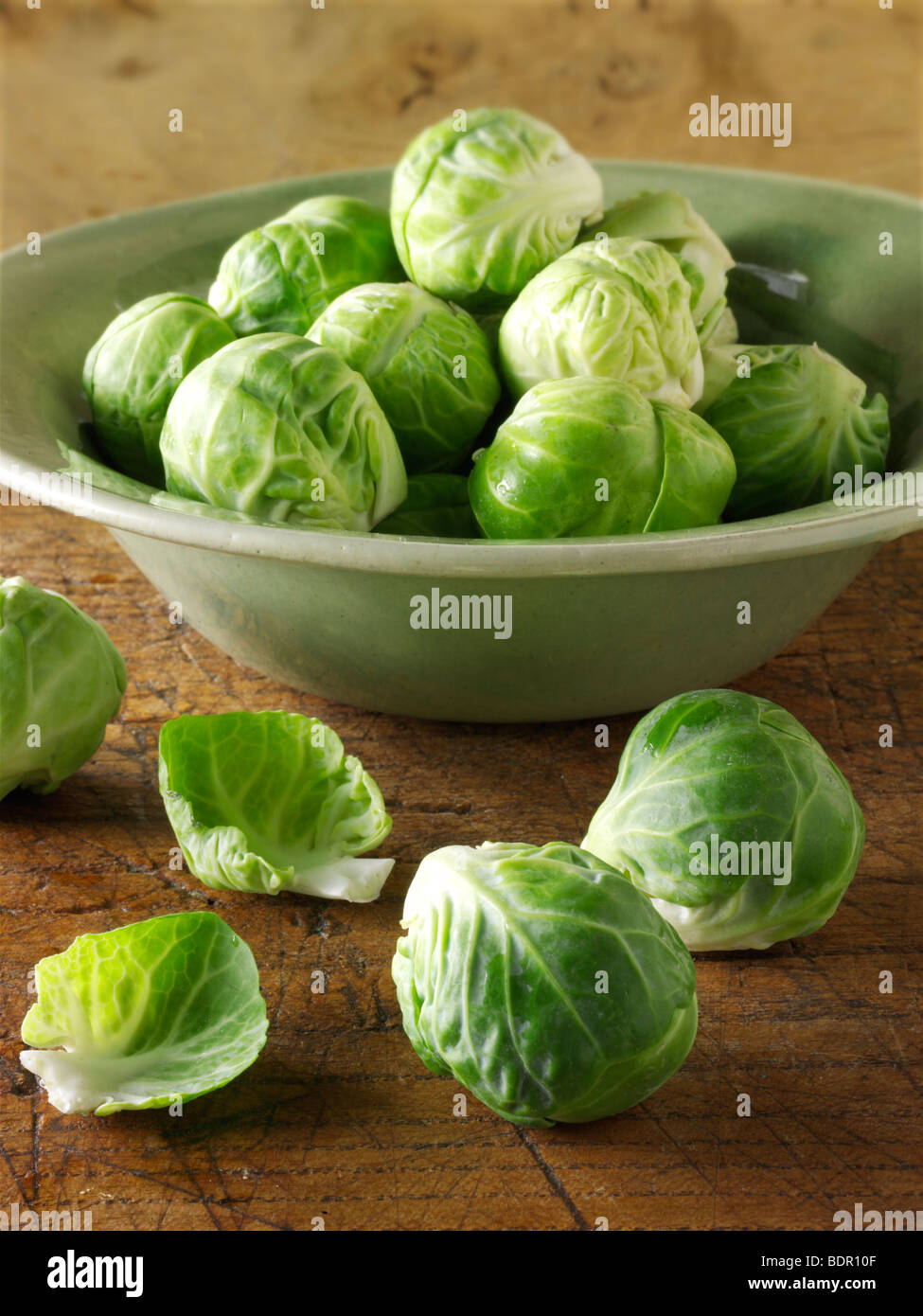 Fresh Brussels Sprouts Stock Photo