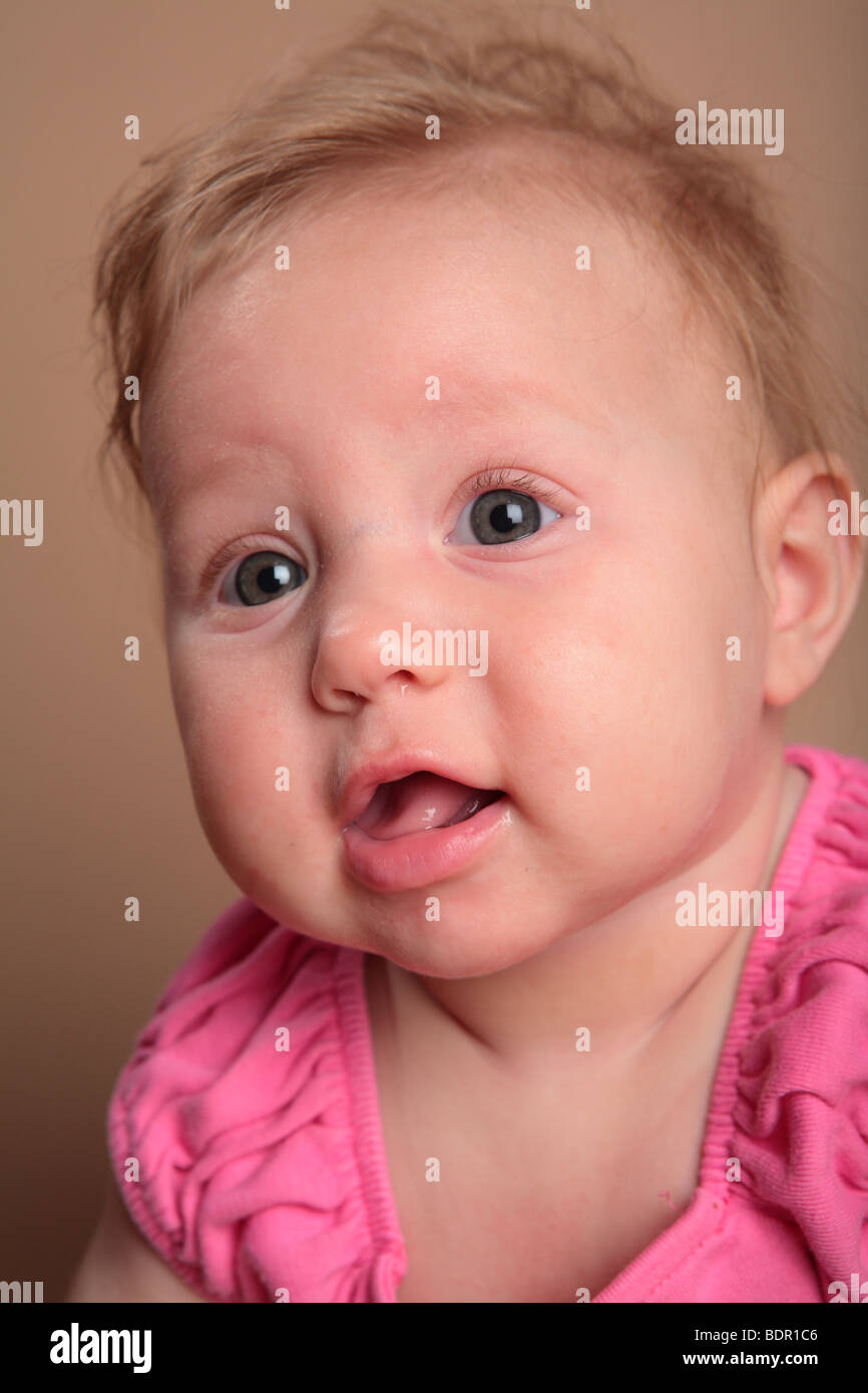 Infant Girl Expression Shy High Resolution Stock Photography and Images
